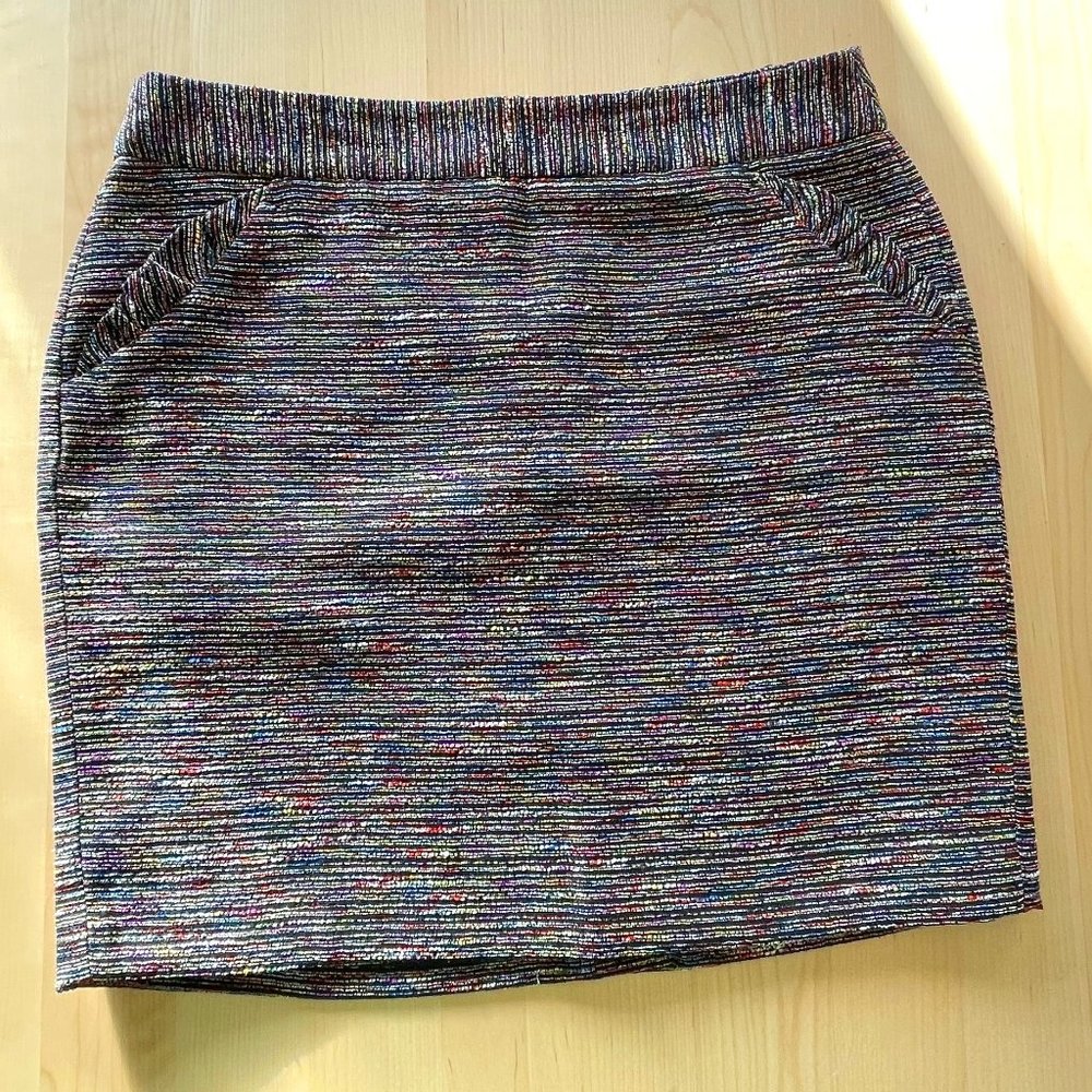 LOFT Petite Tweed Skirt with Ruffled Pockets